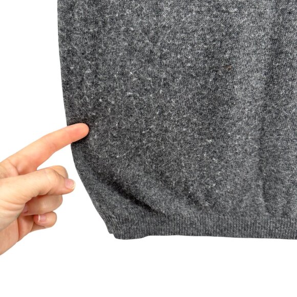 Potters Pot Mini Sweater Dress Grey Beaded Angora Blend Long Sleeve Size S - Picture 10 of 11